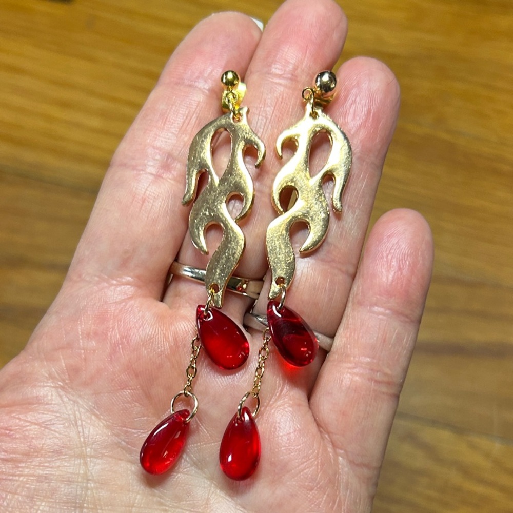 3/$25 Fire Dangle Earrings - Picture 1 of 6